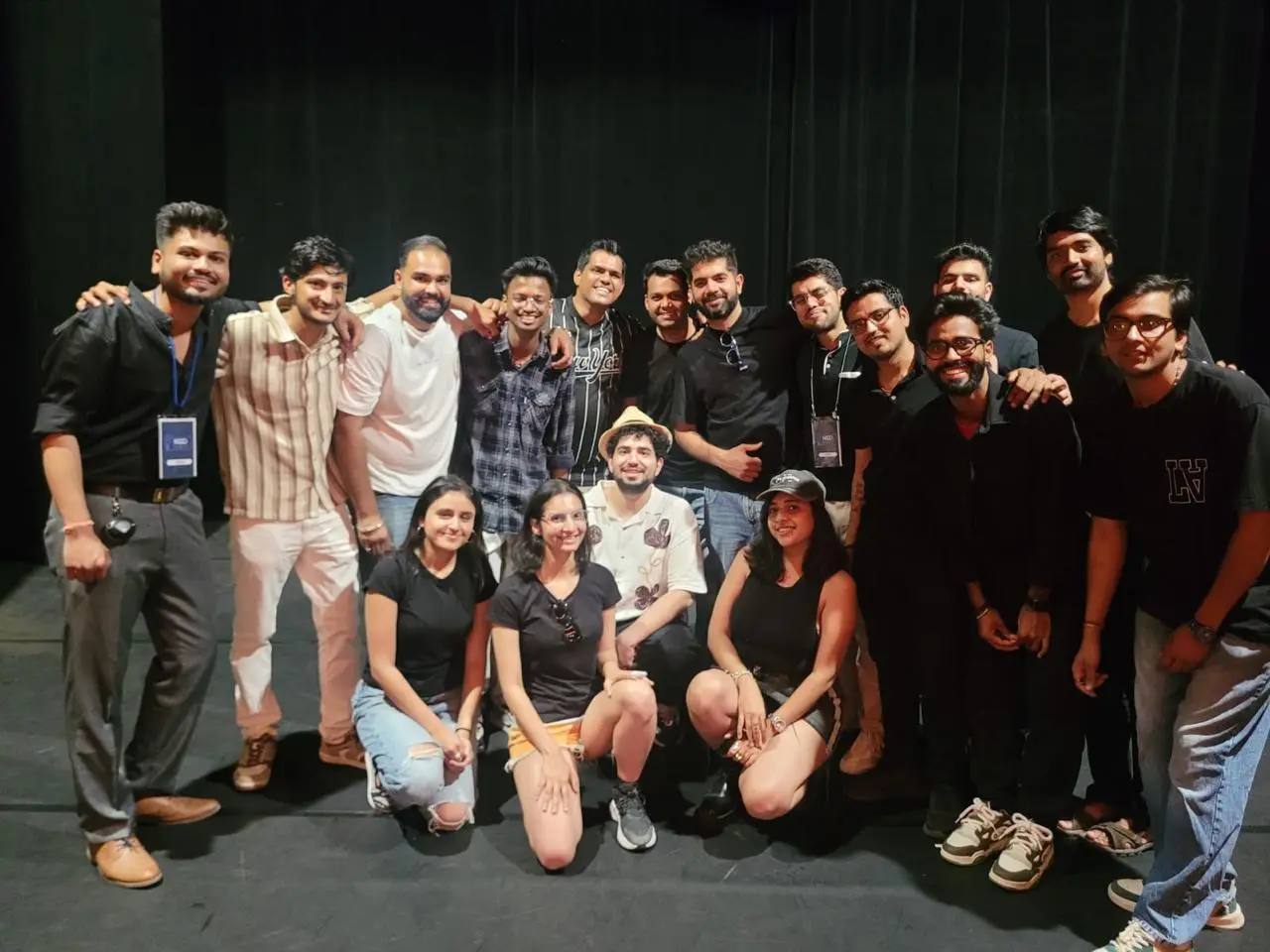 The NSD team and artists together after a show